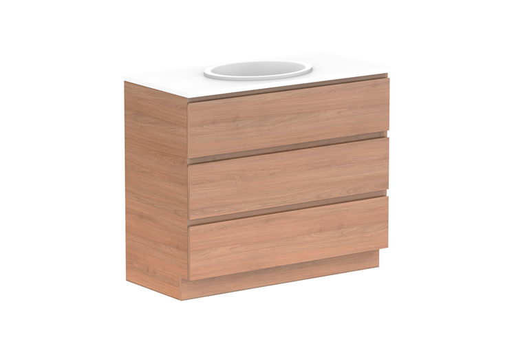 Glacier All Drawer Slim Floor Mount Vanity