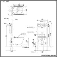 CW532RAT (Soft Square) Wall Hung Toilet