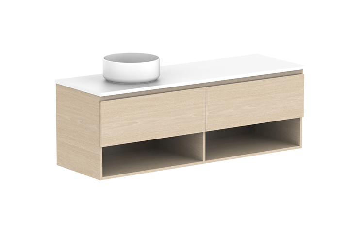 Glacier Shelf Slim Wall Hung Vanity