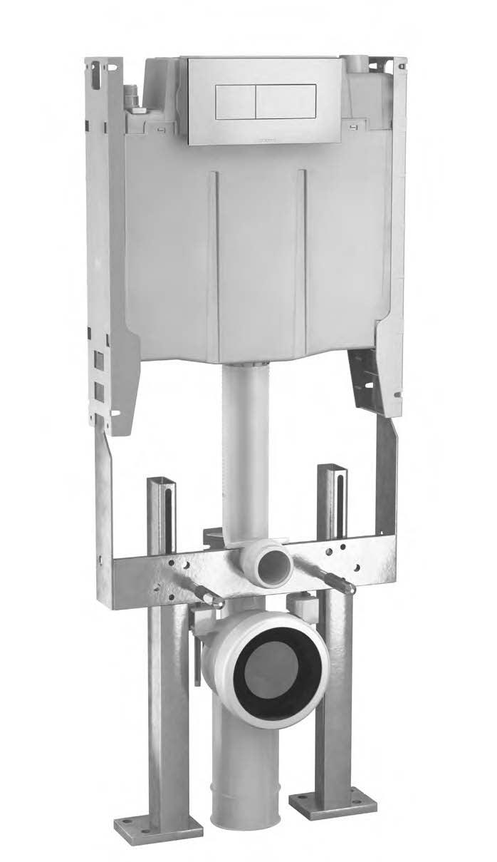 Invisi Series II cistern + bracket- WH Pans - Dual Flush