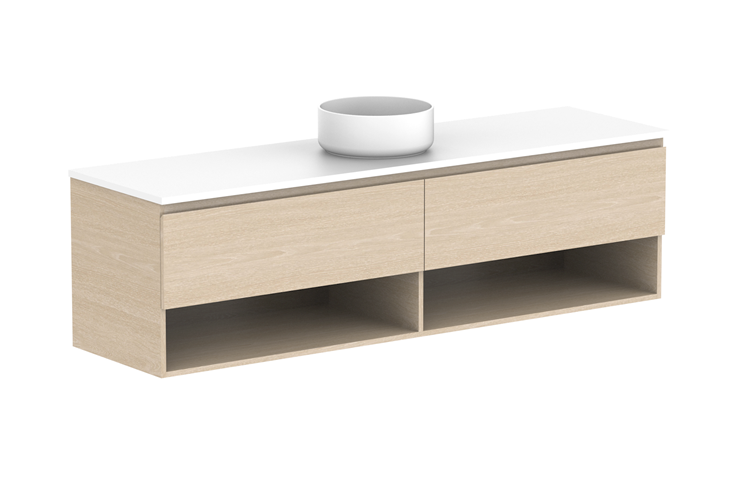 Glacier Shelf Slim Wall Hung Vanity