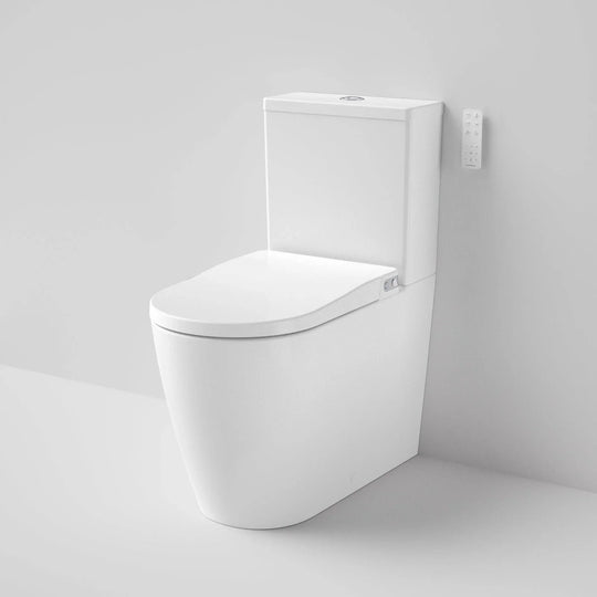 Urbane II Bidet Cleanflush Wall Faced Close Coupled Bottom Inlet Toilet Suite (with GermGard)