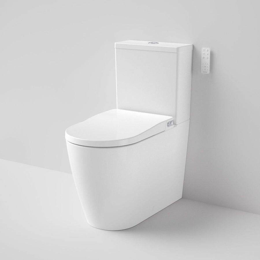 Urbane II Bidet Cleanflush Wall Faced Close Coupled Bottom Inlet Toilet Suite with GermGard