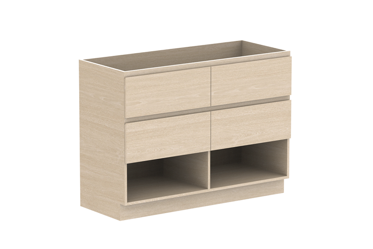 Glacier Shelf Twin Floor Mount Vanity