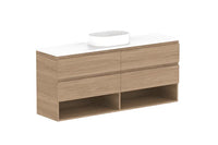 Glacier Ensuite Shelf Twin Vanity