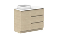 Glacier Hamper Trio Floor Mount Vanity