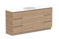 Glacier Door & Drawer Trio Floor Mount Vanity