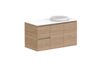 Glacier Door & Drawer Twin Wall Hung Vanity
