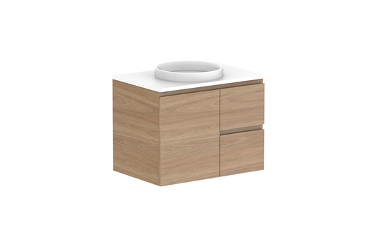 Glacier Door & Drawer Twin Wall Hung Vanity