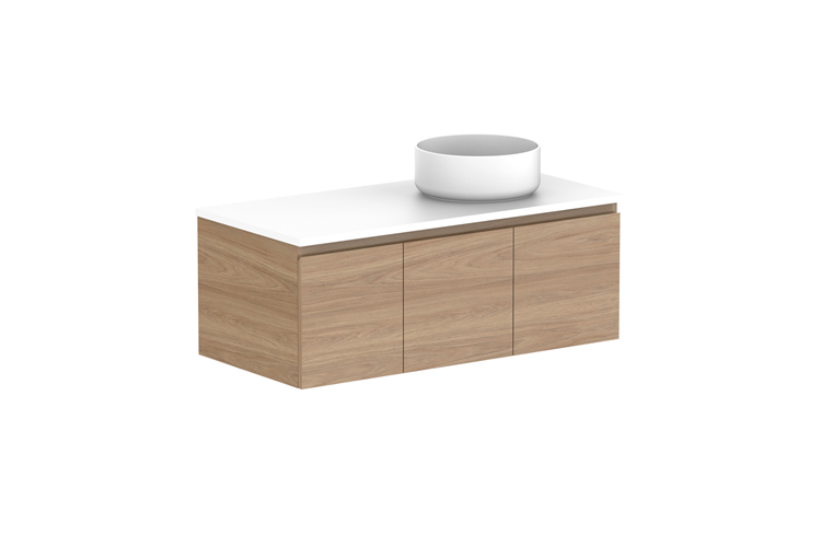 Glacier Door & Drawer Slim Wall Hung Vanity