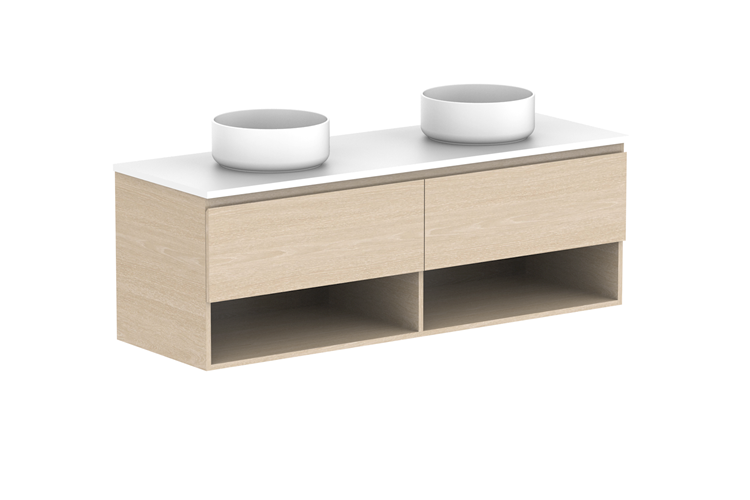 Glacier Shelf Slim Wall Hung Vanity