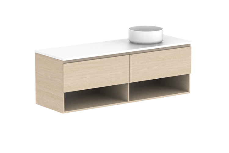 Glacier Shelf Slim Wall Hung Vanity