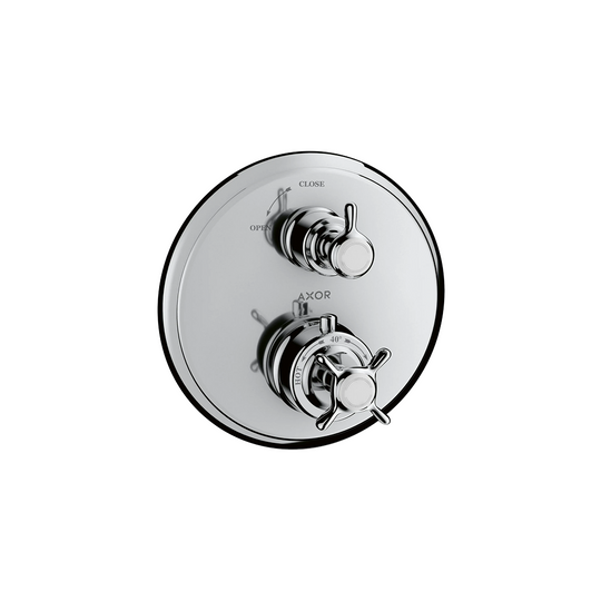 Montreux Cross Handle Thermostat with Shut-Off Valve Mixer System