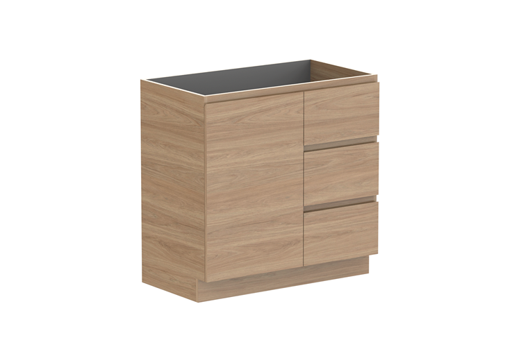 Glacier Door & Drawer Trio Floor Mount Vanity