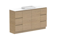 Glacier Ensuite Dor & Drawer Trio Floor Mount Vanity