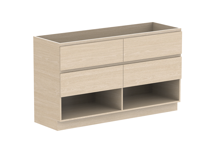 Glacier Shelf Twin Floor Mount Vanity
