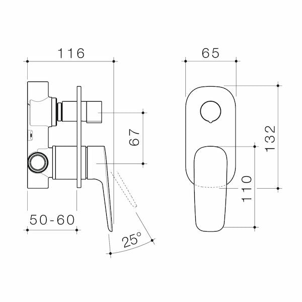 Contura II Bath/Shower Mixer with Diverter