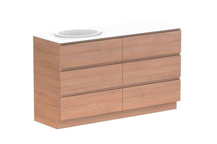 Glacier All Drawer Slim Floor Mount Vanity