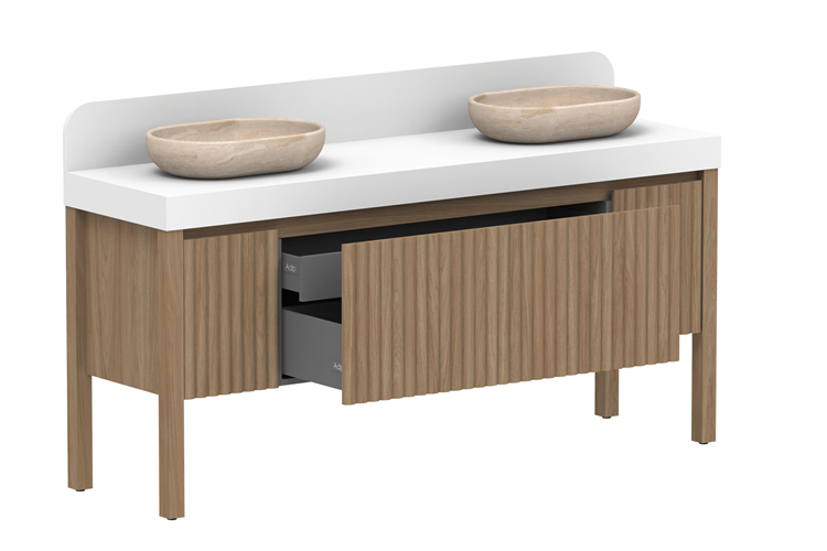 Harper Floor Mount Vanity with Legs