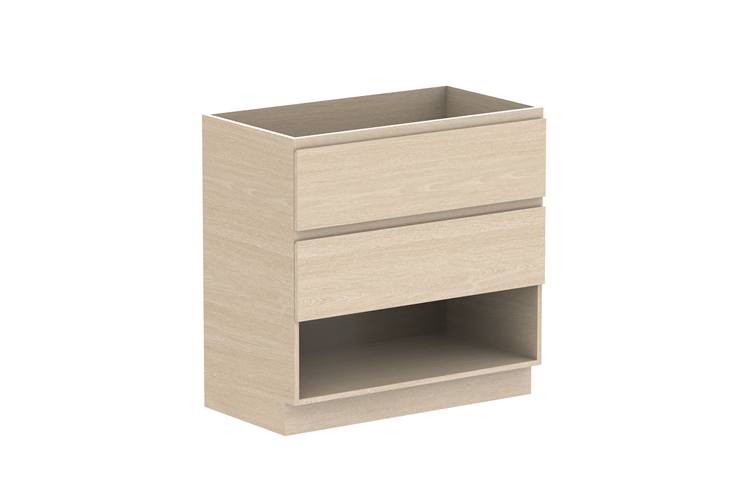 Glacier Shelf Twin Floor Mount Vanity