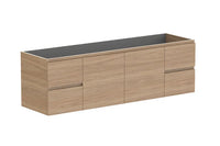 Glacier Door & Drawer Twin Wall Hung Vanity