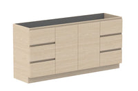 Glacier Hamper Trio Floor Mount Vanity