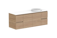 Glacier Door & Drawer Twin Wall Hung Vanity