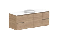 Glacier Door & Drawer Twin Wall Hung Vanity