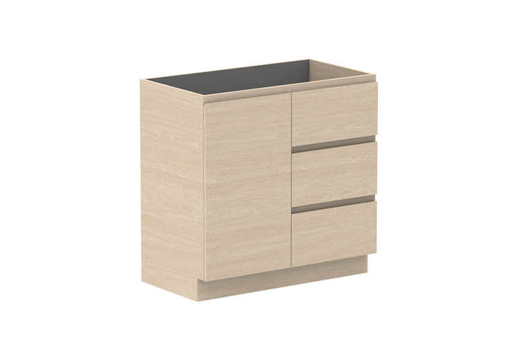 Glacier Hamper Trio Floor Mount Vanity