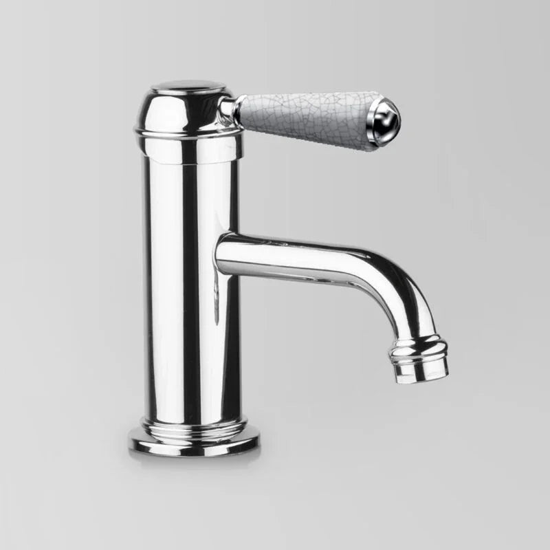 Olde English Signature Basin Mixer 02 Crackle Porcelain Lever