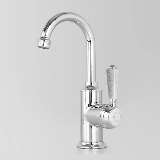 Olde English Signature Basin Mixer 03 Crackle Porcelain Lever