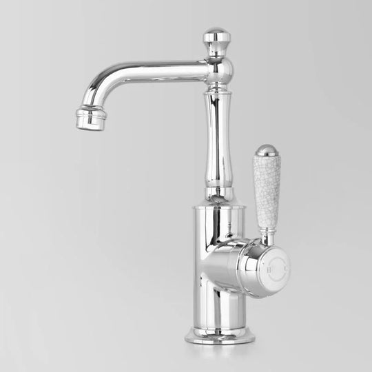 Olde English Signature Basin Mixer V2 Crackle Porcelain Lever