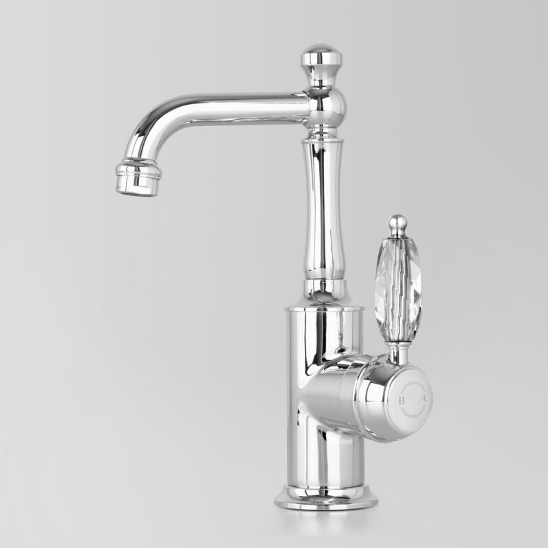 Olde English Signature Basin Mixer V2 Swarovski Crystal Lever