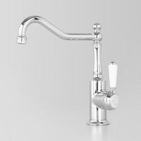 Chrome / White Porcelain Lever Handle