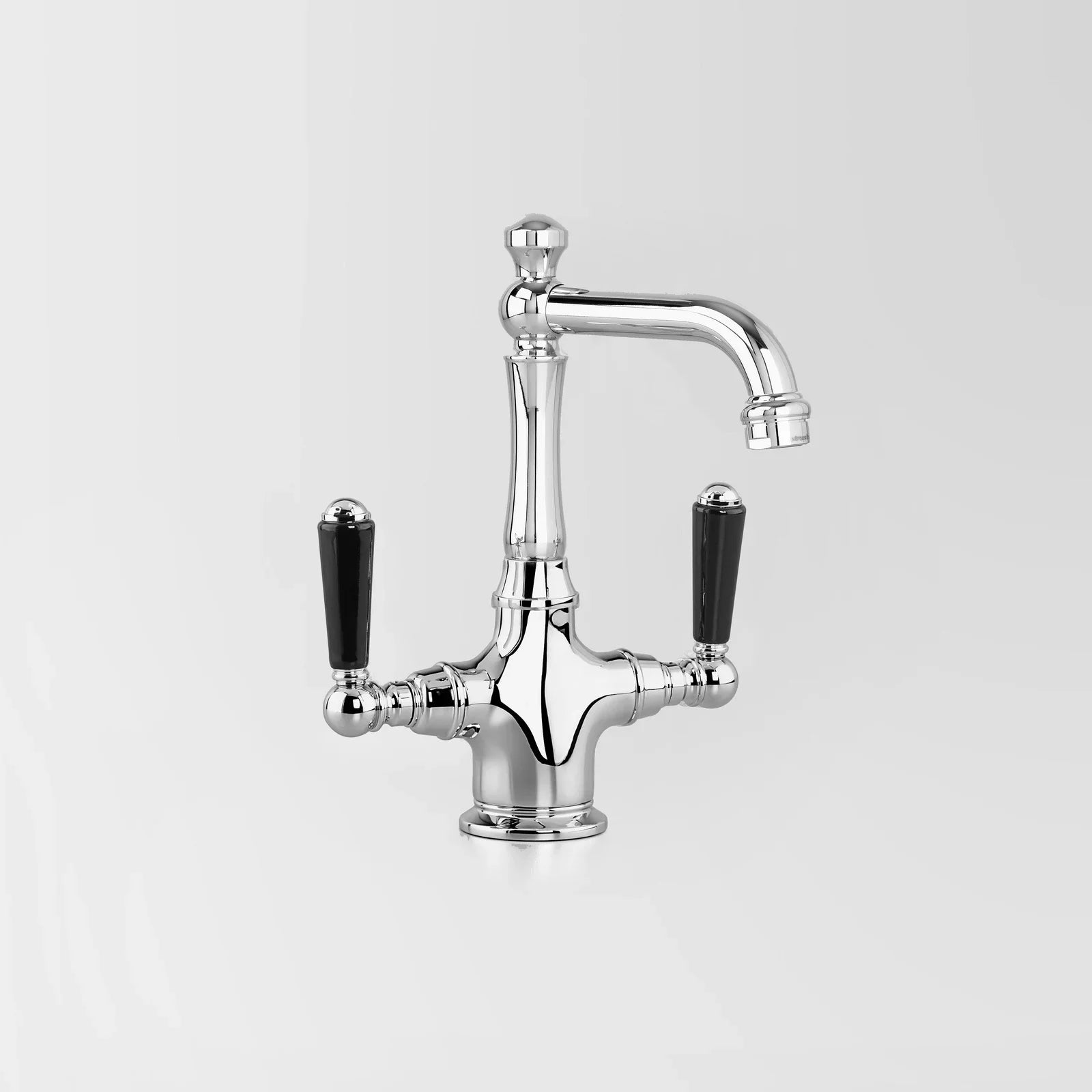 Olde English Basin Mixer 03V2 Black Porcelain Handles