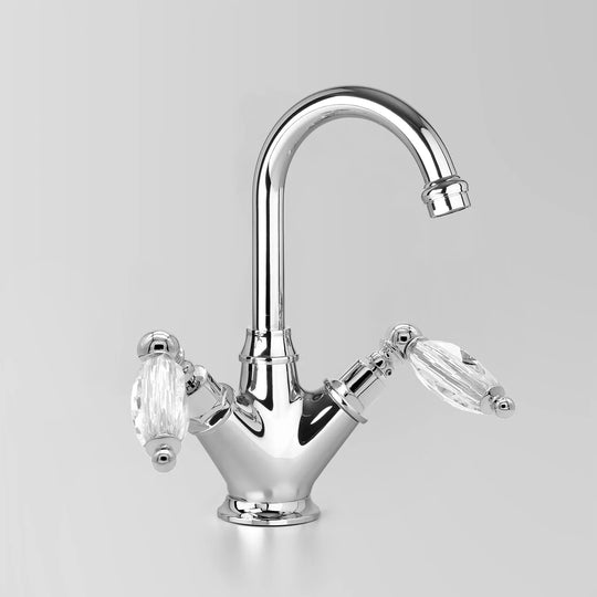 Olde English Basin Mixer 04V2 Swarovski Crystal Lever