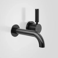 Icon + Lever Knurled Wall Mixer Set with 150mm Spout