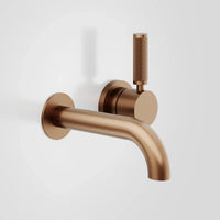 Icon + Lever Knurled Wall Mixer Set with 150mm Spout