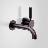 Icon + Lever Knurled Wall Mixer Set with 150mm Spout