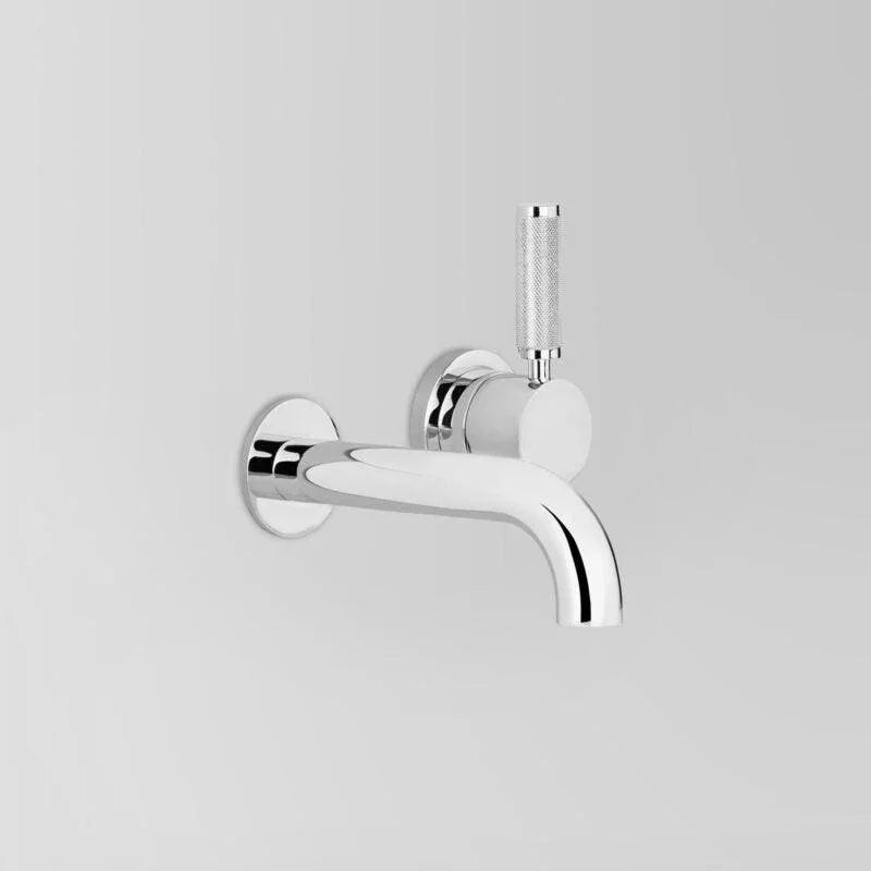 Icon + Lever Knurled Wall Mixer Set with 150mm Spout