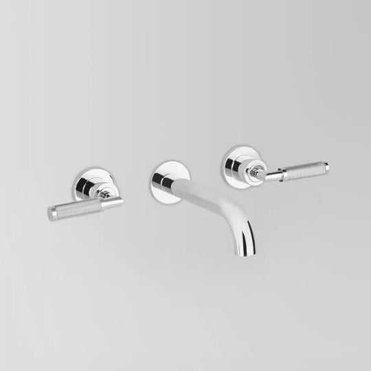 Icon + Lever Knurled Wall Set with 250mm spout