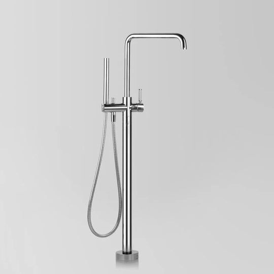 Icon + Lever Knurled Bath Mixer with Hand Shower V11
