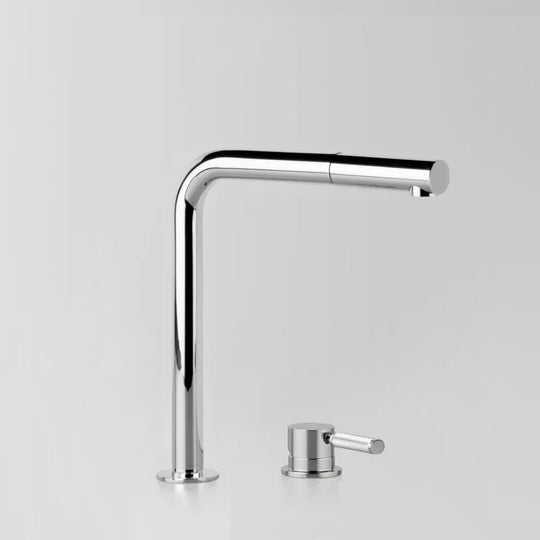 Icon + Lever Knurled Kitchen Set with Pull Out Spray