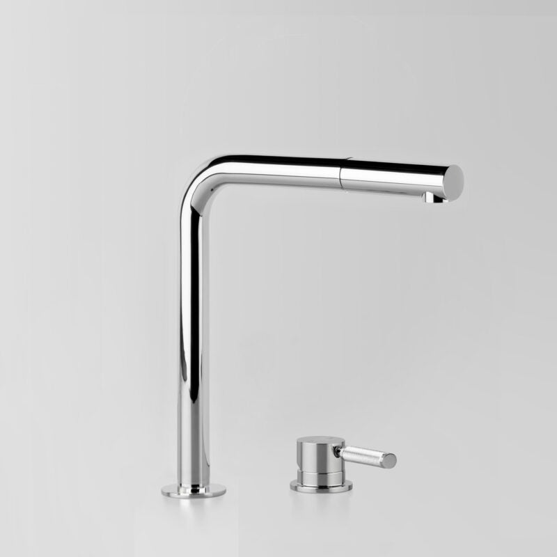 Icon + Lever Knurled Kitchen Set with Pull Out Spray