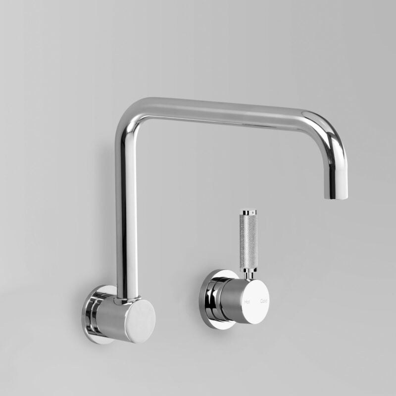 Icon + Lever Knurled Wall Set with 257mm Swivel Spout V2