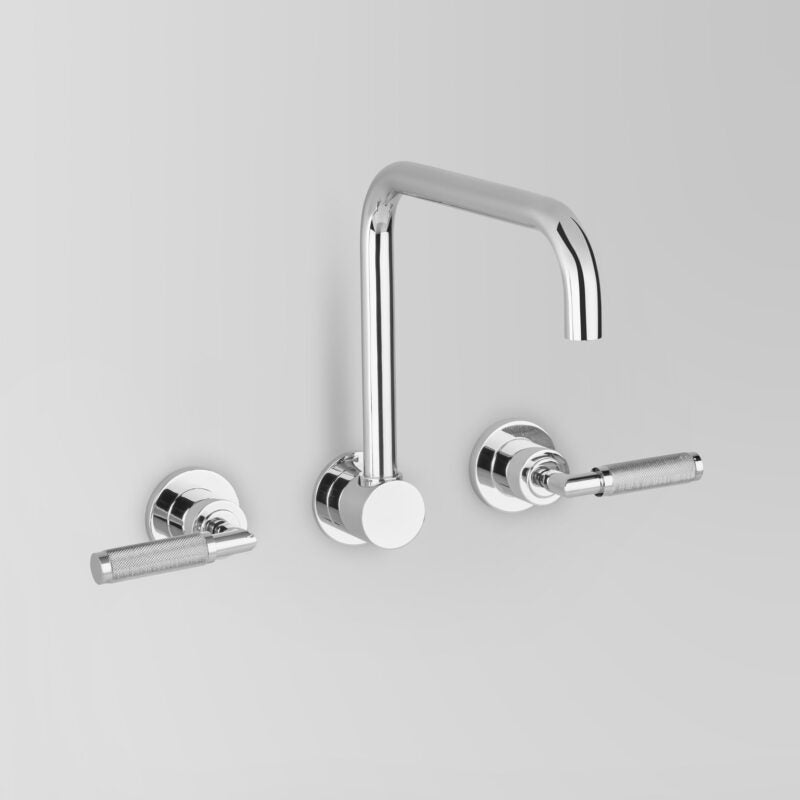 Icon + Lever Knurled Wall Set with 257mm Swivel Spout