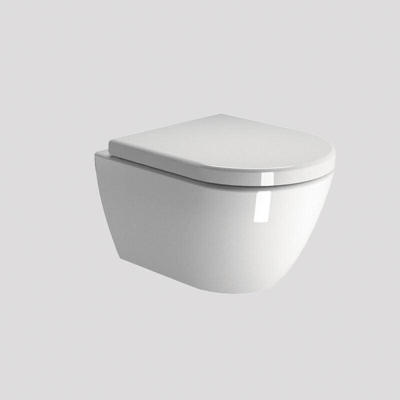 Pura Wall Mounted Swirlflush Toilet Pan with Soft-Close Seat