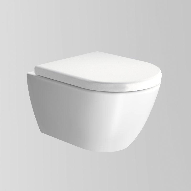 Pura Wall Mounted Swirlflush Toilet Pan with Soft-Close Seat