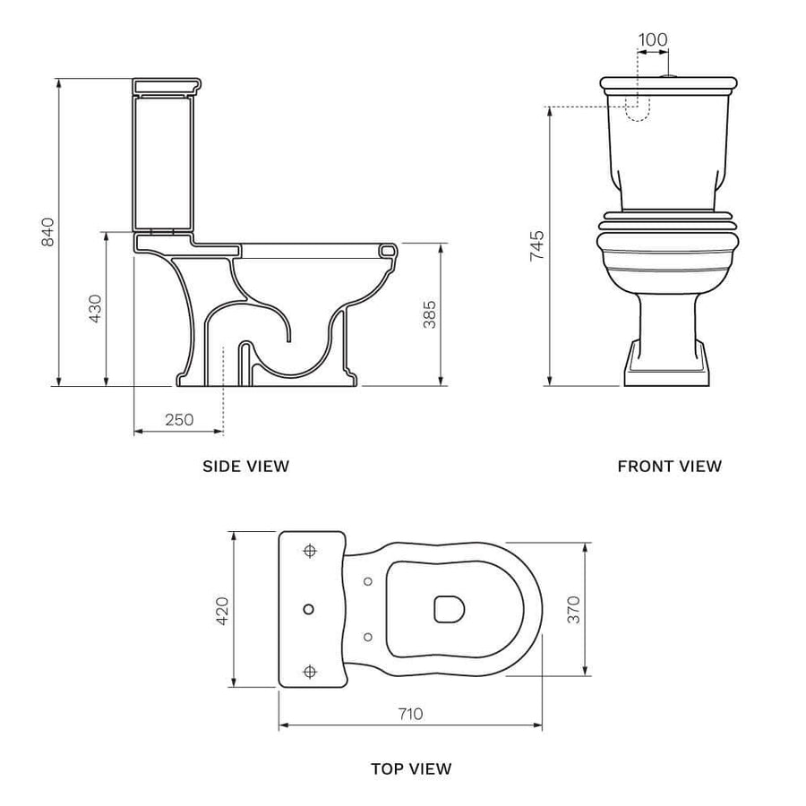 Hermitage Toilet Suite with Soft Close Seat