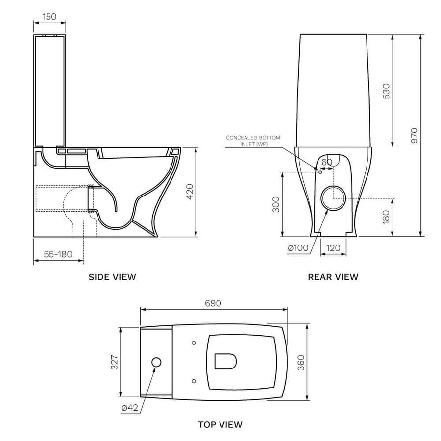 Jazz Wall Faced Suite (including Soft Close Seat)